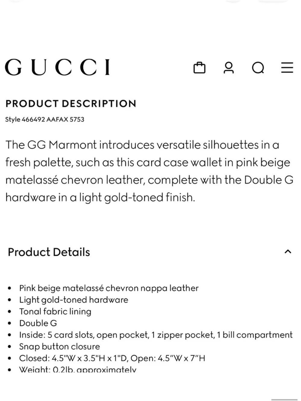 Gucci Marmont Two-Toned Fuschia and Pink Pebbled Leather Wallet with Gold GG - Picture 8 of 8
